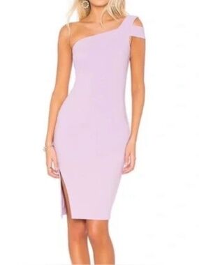 Likely Packard One Shoulder Lavender Cocktail Dress Size 4